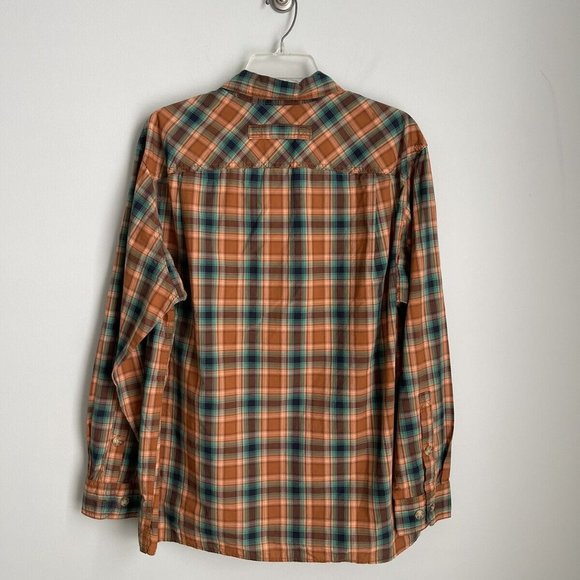 Duluth Trading Co Brown Plaid Long Sleeve Button Down Shirt - Picture 4 of 7